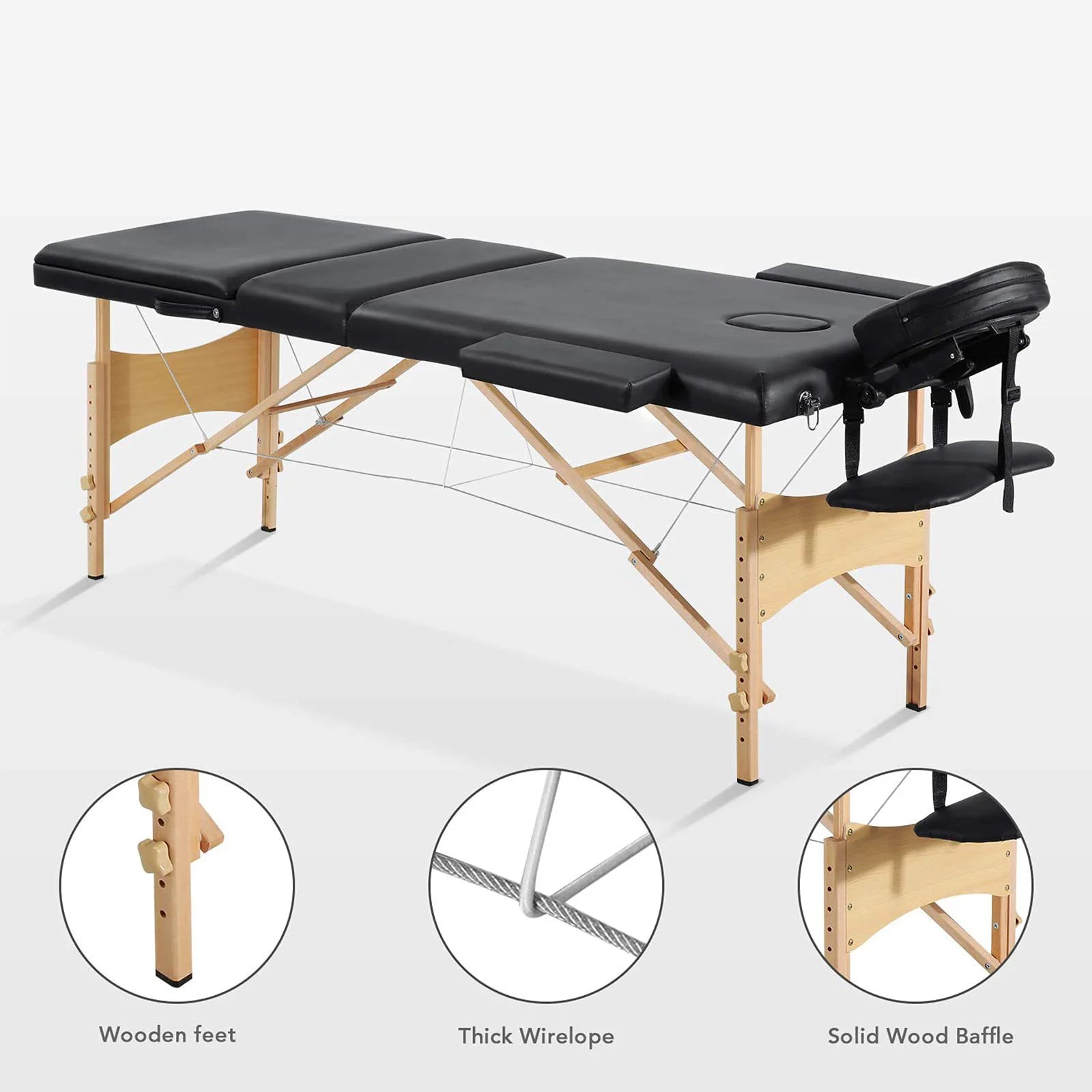 Best-Selling Modern Metal Height Adjustable Foldable Facial Massage Table Convenient Lash Bed Salon Furniture for...