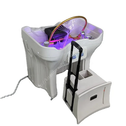 KISEN Hair Salon Furniture Portable Head Spa Equipment Portable Head Basin Beauty Salon Dedicated Hair Spa Portable Head...