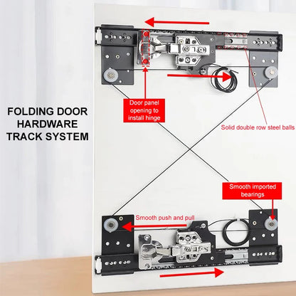 Heavy Duty Cold Rolled Steel Kitchen Cabinet Pocket Door Ball Bearing Slides System Accessories Sliding Folding for...