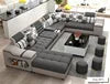 Modern Storage Compartment U Shaped Sectional 7 Seater Latex Luxury Furniture Living Room Fabrics Sofas Sets Supplier |...