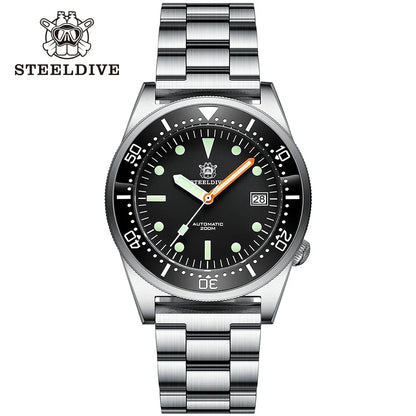 SD1979  New Arrival 2020 Upgraded Version Black Ceramic Bezel Stainless Steel Mens Dive Watch with Signed Crown