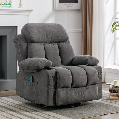 Wayon Modern Metal Frame Massage Heated Recliners with Remote Control and USB Charge Port for Home Furniture | Kimlud...