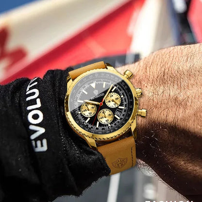 Binbond B6606 6606 Fashion Business Sports Luminous Classic Quartz Watch 30M Waterproof Calendar Creative Clock Men's Wristwatch