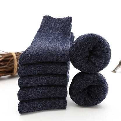 5 Pairs Thicken Socks Men High Quality Towel Keep Warm Winter Socks Cotton Christmas Gift Socks For Man Thermal Size...