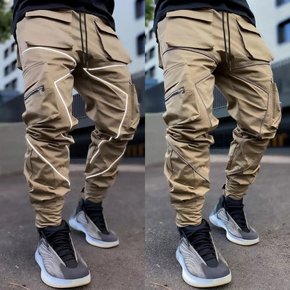 Men's Reflective Cargo Pants 2023 New Hip Hop Casual Joggers Trousers Multi-Pocket Men Sweatpants Streetwear Sports Pant M-3XL - Kimlud