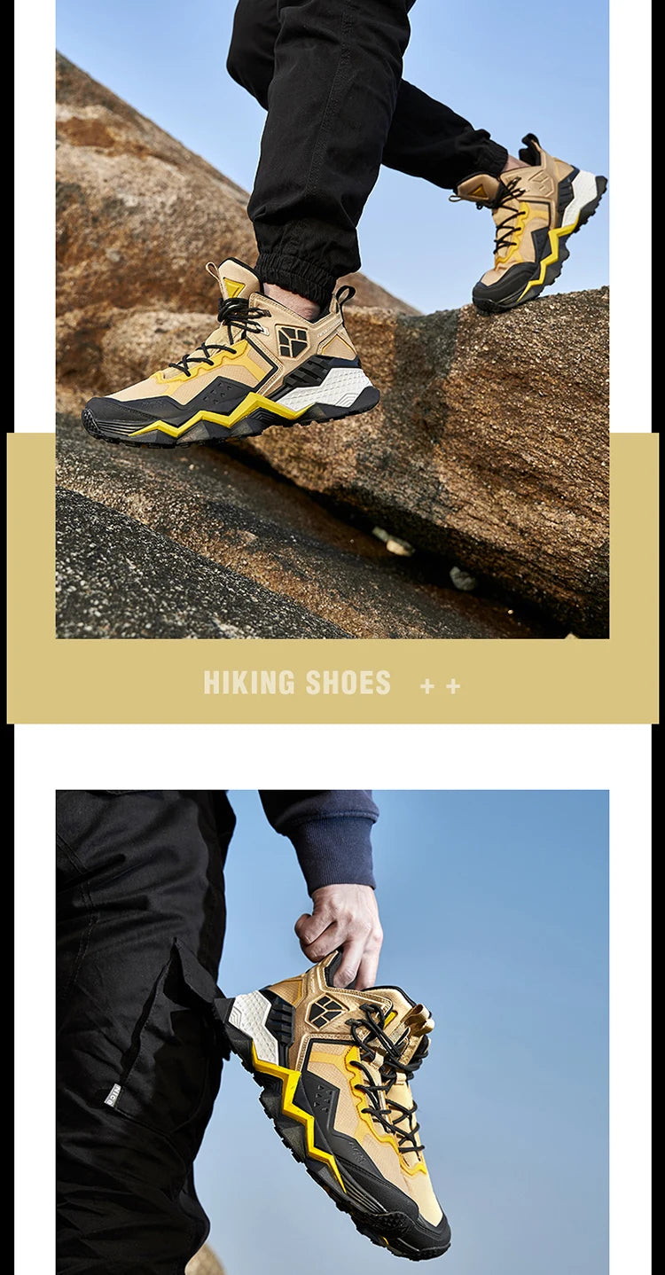 Rax Men Waterproof Hiking Shoes Breathable Hiking Boots Outdoor Trekking Boots Sports Sneakers Tactical Shoes - Kimlud