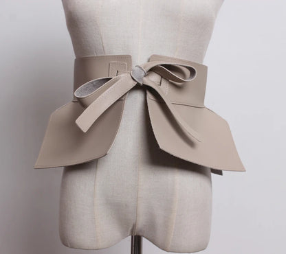 Women's Runway Fashion PU Leather Cummerbunds Female Dress Corsets Waistband Belts Decoration Wide Belt TB1815 | Kimlud...