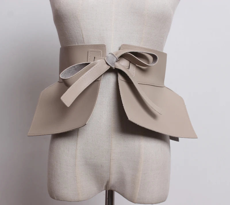 Women's Runway Fashion PU Leather Cummerbunds Female Dress Corsets Waistband Belts Decoration Wide Belt TB1815 | Kimlud...