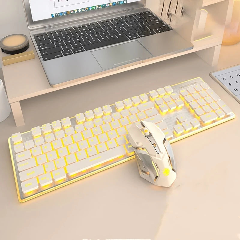 Front Walker X7S Wireless Keyboard and Mouse Set Silent Ultra-thin High-value Gaming Computer Office Mechanical Keyboard - Kimlud