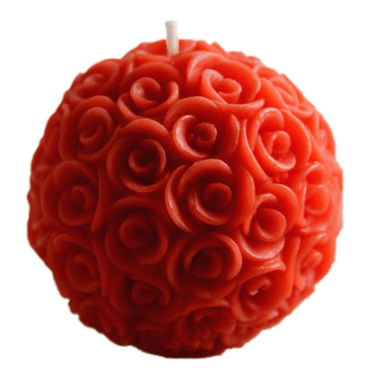 3D Rose Shape Ball Candle 7cm Rose Scented Flower Candles Girls Home Birthday Party Decoration Ball Wax Fragrance Candles Gift