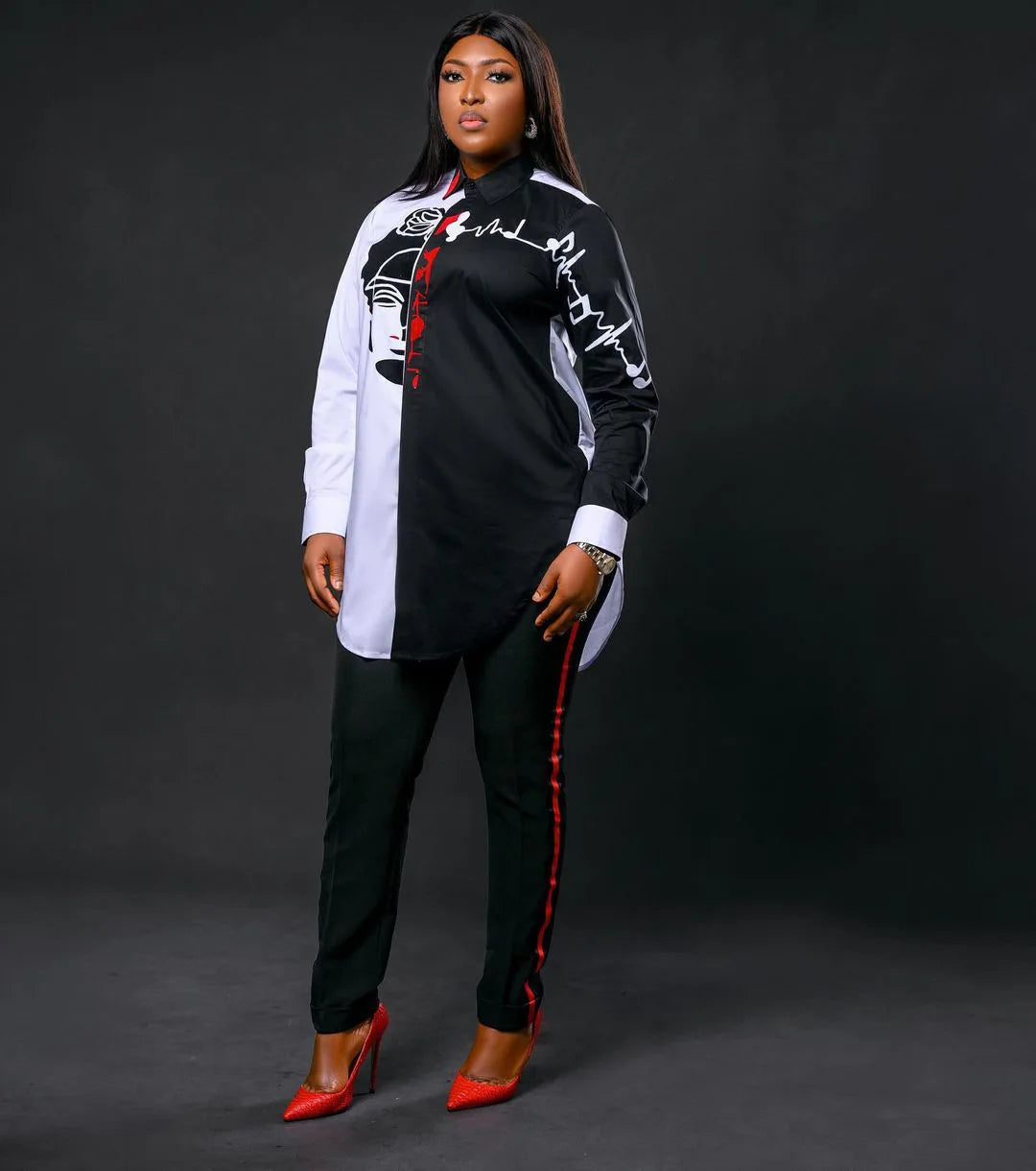 Women Fashion Patchwork Shirts Blouse Long Sleeve Turn-Down Collar Streetwear Fall Female Tops Blouses Shirts Spring Autumn