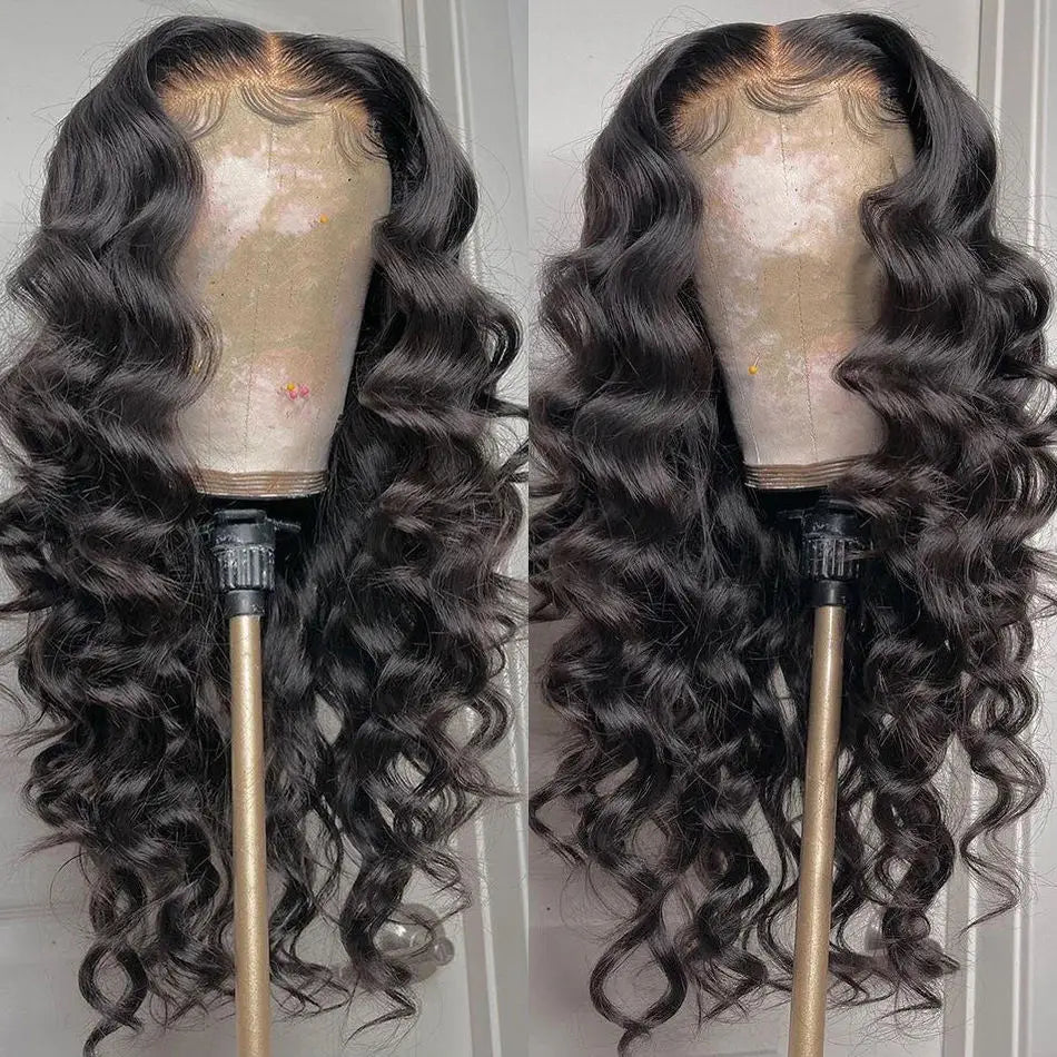 Women's 13x4 Deep Wave Body Glueless Wig Wear and Go Human Hair Pre Plucked Pre Cut Lace Front No Glue Upgraded | Kimlud...