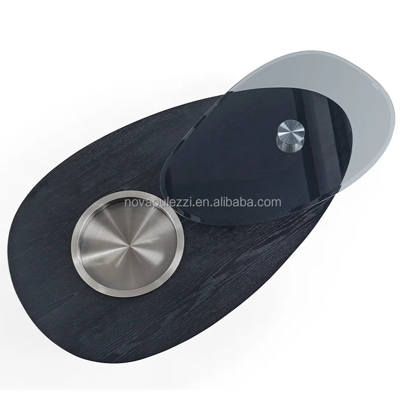 Modern Minimalist Luxury Marble Coffee Table for Home Oval Living Room Furniture Stone Material for Home Use - Kimlud