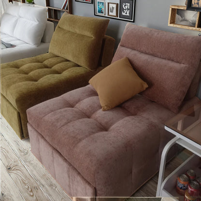 Chesterfield Style Single Seat Fabric Sofa Small Unit Pull-Out Dual-Purpose Foldable Extendable Sponge Filling for...