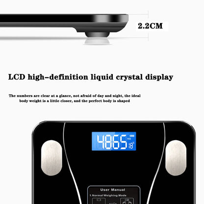 Body Fat Scale Smart Wireless Digital Bathroom Weight Scale Body Composition Analyzer With Smartphone App Bluetooth-compatible - Kimlud