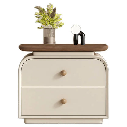 Modern Villa Italian-Designed Nightstand Wooden Bedroom Apartment Durable Storage Nightstand Furniture | Kimlud Luxury Bed