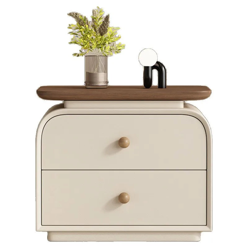 Modern Villa Italian-Designed Nightstand Wooden Bedroom Apartment Durable Storage Nightstand Furniture | Kimlud Luxury Bed