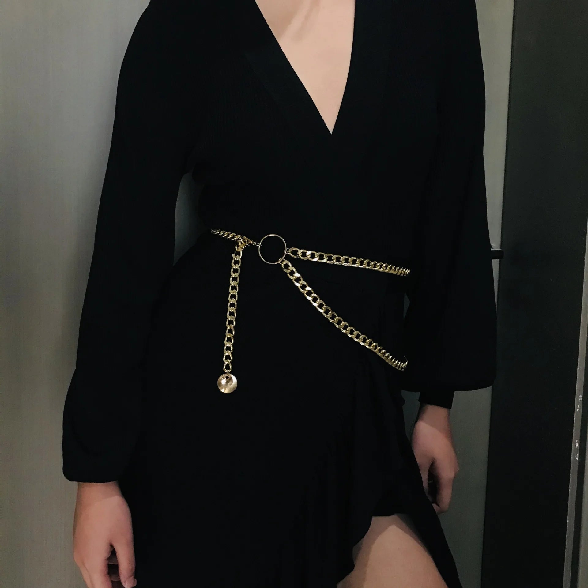 Fashion Link Punk Hip Hop Adjustable Women Metal Belts Gold Silver Waist Strap Casual Ladies Chain Belt - Kimlud