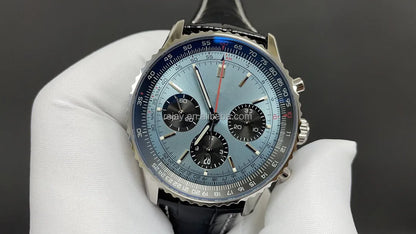 BLS Factory 2023 Feb Men's Pilot Aviation Watch Chronograph Movement Stainless 6 Calendar Display Luminous Watch