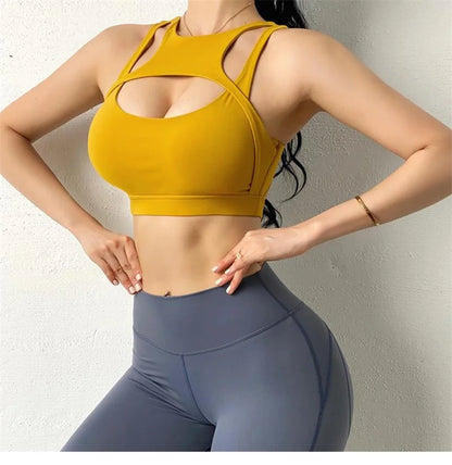 Cloud Hide Super Sexy Women Sports Bra Fitness Yoga Crop Tank Top Underwear Athletic Vest Shockproof Shirt Running Sportswear