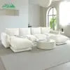 Wayon Convertible Sofa Bed Set Frameless Tufted L-Shape Flannel Modern Apartment Villa Living Room Furniture