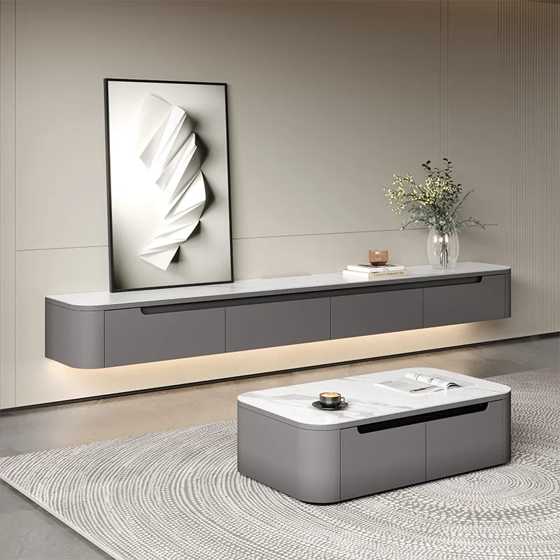 Customized Cabinet TV Cabinet Console Living Room with Coffee Table Home Furniture Option Color - Kimlud