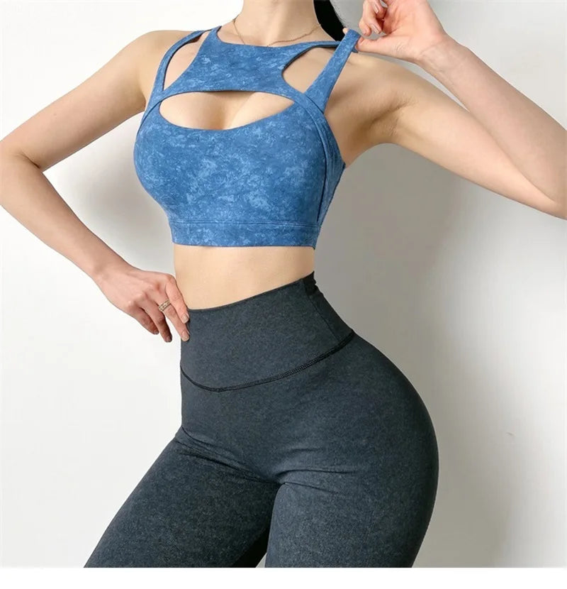 Cloud Hide Super Sexy Women Sports Bra Fitness Yoga Crop Tank Top Underwear Athletic Vest Shockproof Shirt Running Sportswear
