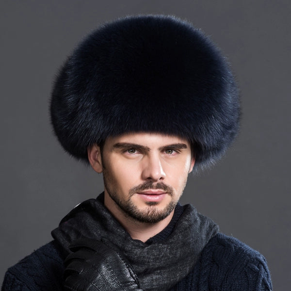 Winter Middle-Aged and Elderly Raccoon Fur Leather Men Ushanka