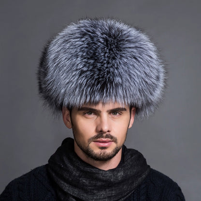 Winter Middle-Aged and Elderly Raccoon Fur Leather Men Ushanka