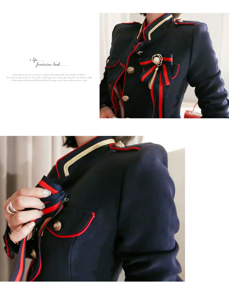 Women's Korean-Style Short Coat for Autumn and Winter Stand-up Collar Slim Fit