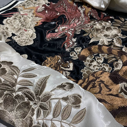 New 2025 Hot Style Men Boys Modified Liquid Light Sensation Coats Dragon Tiger Reversible Baseball Sukajan Souvenir...