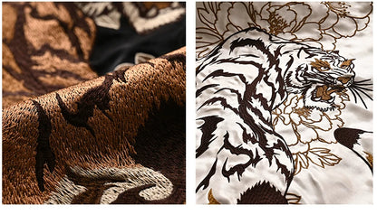 New 2025 Hot Style Men Boys Modified Liquid Light Sensation Coats Dragon Tiger Reversible Baseball Sukajan Souvenir...