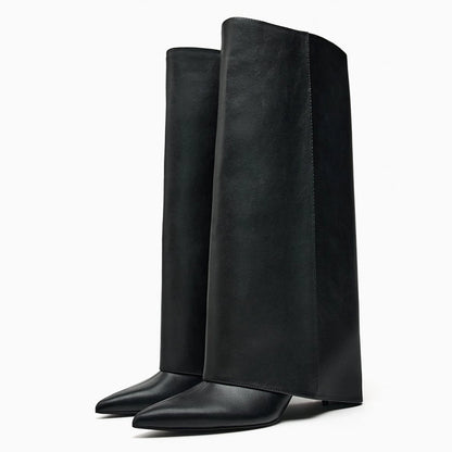 Fall and Winter Fashion Stiletto Heel Knee High below the Knee Knight Boots