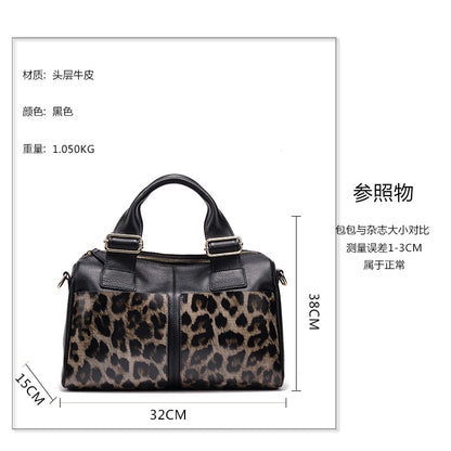 Women's Aidrani Fashionable Leopard-Print Leather Bag