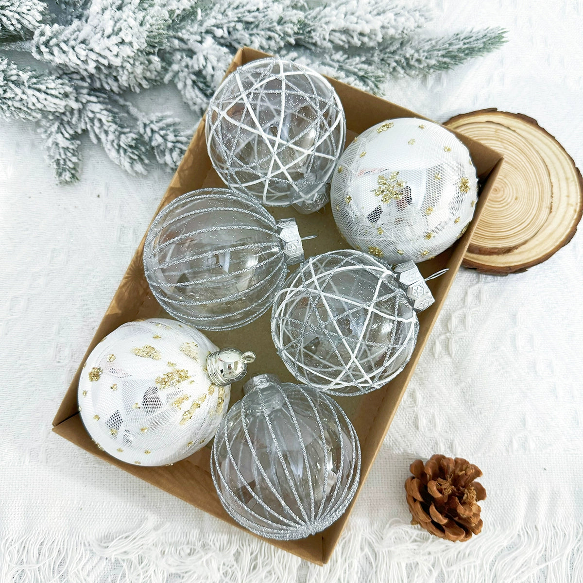 Christmas Tree Led Pendant Gilding Ribbon Christmas