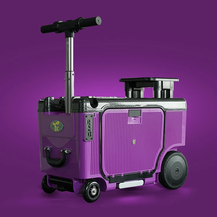 2026 4-Wheel Smart Ride-On Suitcase for Elderly/Kids - 8km/h, 150kg Load, Cabin-Friendly (3C Certified Battery) - Saudi Approved - Kimlud