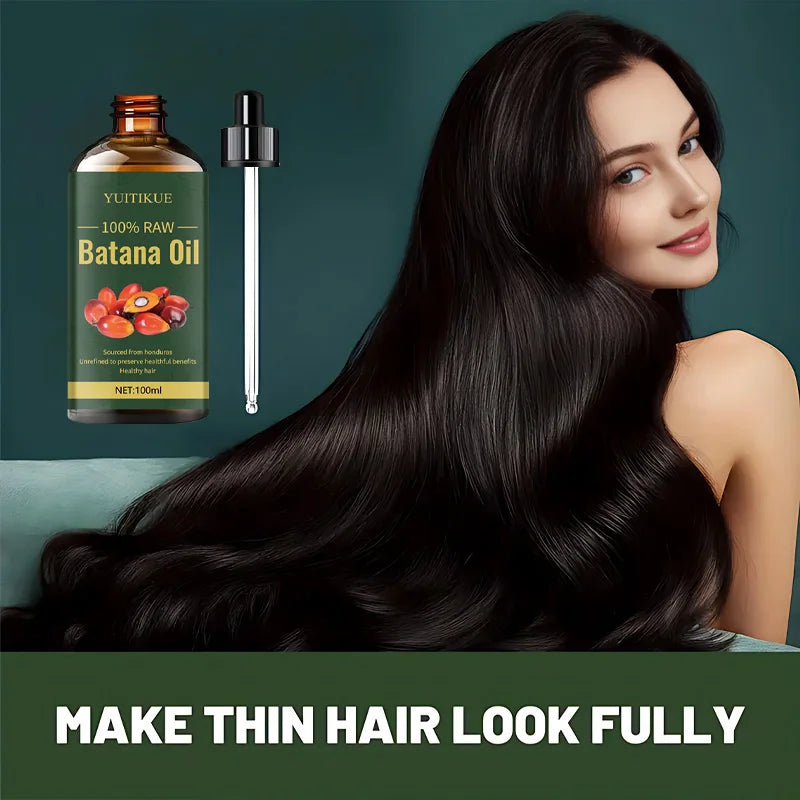Batana Hair Care Oil, plant-based formula, repairs damaged hair, smooths hair, nourishing hair oil | Kimlud Mid Range Batana