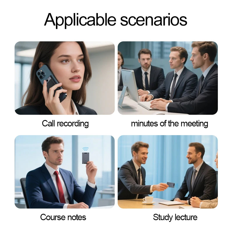 Smart AI Recording Device with WiFi Quick Charge Large Memory Noise Reduction Function Portable Voice Activated Dictaphone