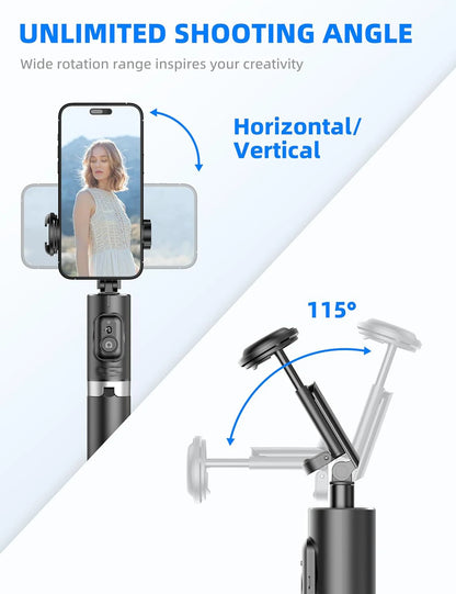 C10 Selfie Stick Wireless Bluetooth Remote Portable 72 Inch Aluminum Alloy Phone Tripod Stabilizer for iOS Android Cellphone