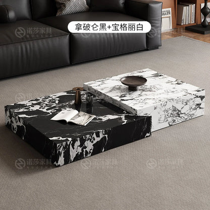 Rock Slab Light Luxury Coffee Table Decoration Aesthetic Unique Italian Side Table Modern Living Room Mesas Bajas Home Furniture - Kimlud