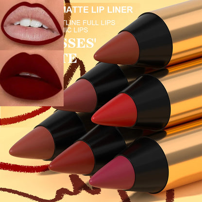 Waterproof Matte Lipliner Pencil Dark Red Contour Tint Lipstick Long Lasting Non-stick Cup Lip Liner Sexy Lips Makeup...
