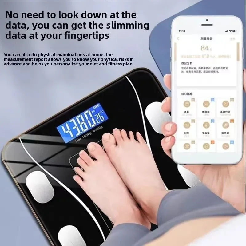 Body fat scale Smart and precise household fat scale Bluetooth weight loss special scale Human body small electronic scale - Kimlud