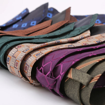 Luxury 8CM Mens Ties Necktie Solid Twill Stripes Plaids Ties For Man Groom Neck Tie For Business Party