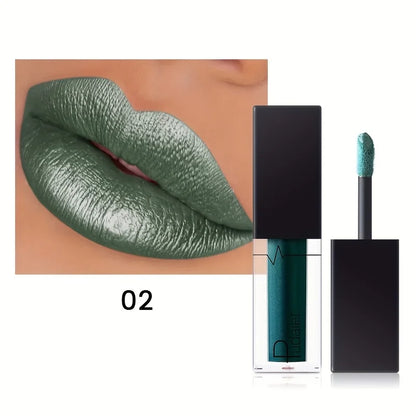 Glitter Pearl Lip Gloss Lipstick, Hydrating, High Pigment, Smudge-proof, Waterproof and Sweat-resistant, Perfect Christmas Gift