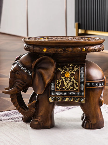 Creative Elephant Stool,Statue Resin Furniture,Luxury Living Room,Entrance Shoe Changing Stools,Floor Decoration...