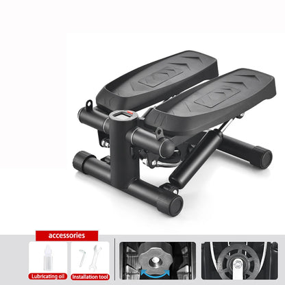 Mini Stepper Pedal Stepper Max 120kg Fitness Stepper LED Display Slimming Treadmill with Pull Rope Exercise Equipment