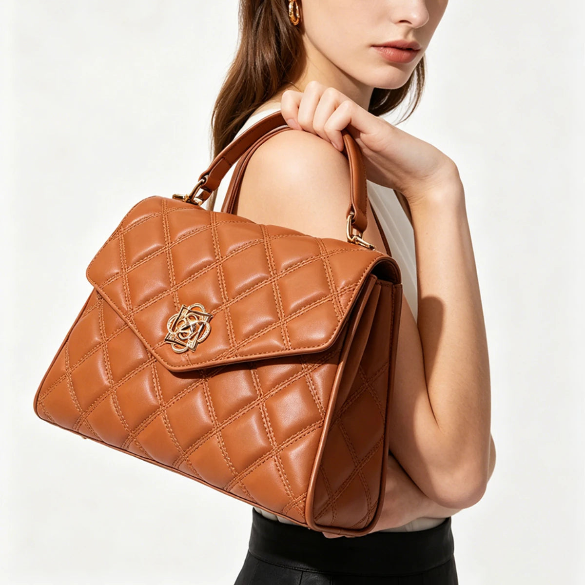 JIOMAY Trendy Women Bag Store Quilted Square Bag for Women Top Handle Shoulder Crossbody Purse Fashion Handbag Versatile...
