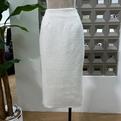 IEQJ Fashion Black 2 Piece Set Women Square Collar Diamonds Inlaid Short Jacket High Waist Skirt Suit Autumn New 3A556