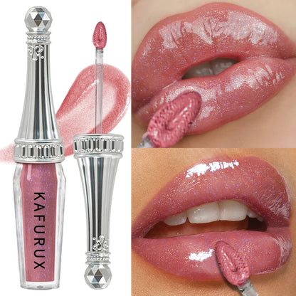 6 Colors Glitter Liquid Lipsticks Shimmer Shiny Lipgloss Pearlescent Lip Tint Mositurizing Long Lasting Lip Glaze Makeup For Wom - Kimlud