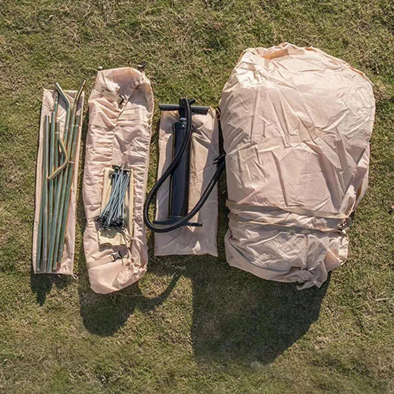 A Inflatable Camping Outdoor 2 Rooms 3-5 People Air Pump Inflatable Cabin House Tent | Kimlud Outdoor Luxury Table